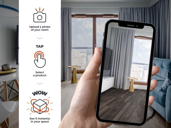 Roomvo App for visualizing floors at home